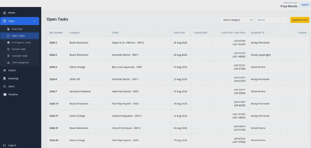 Corporate Task Manager project preview